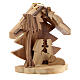Addobbo albero silhouette Sacra Famiglia legno ulivo Betlemme 7 cm s3