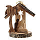 Christmas tree decoration, miniature Holy Family, Bethlehem olivewood, 6 cm s1