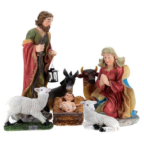 STOCK Nativity Scene painted resin with 90 cm figurines 1