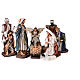 Set Krippenfiguren 11 Stück handbemalt aus Harz, 90 cm s1