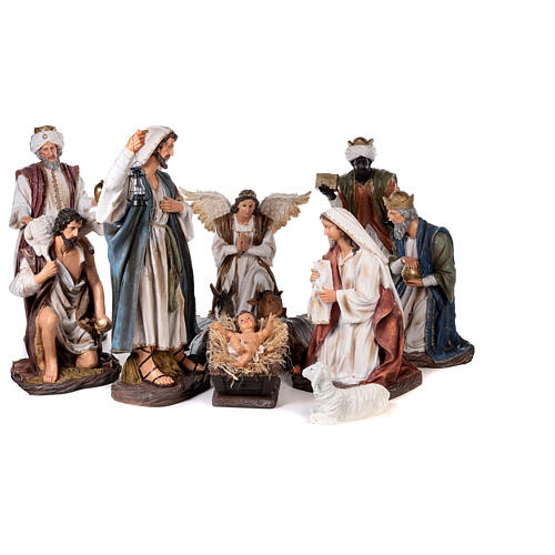 Nativity Scene 11 statues in painted resin 90 cm 1