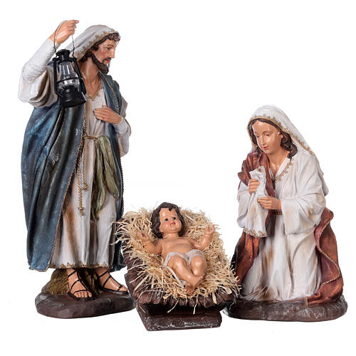Nativity Scene 11 statues in painted resin 60 cm. 2