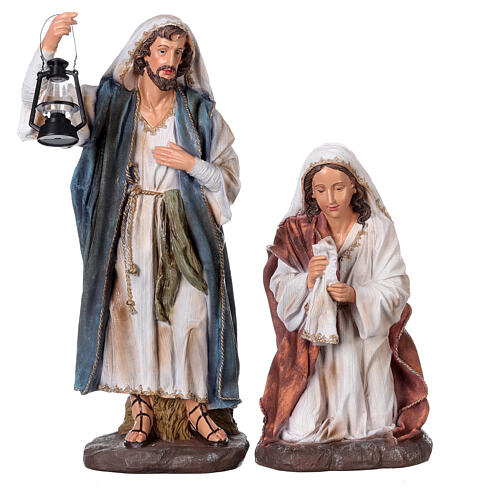 Nativity Scene 11 statues in painted resin 60 cm. 3