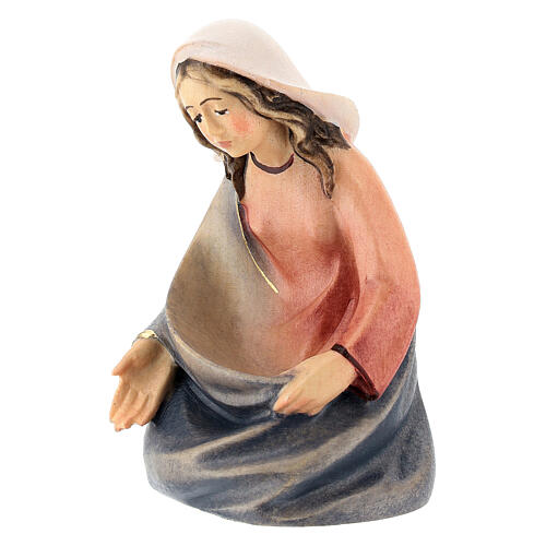 Holy Mary, stylised wooden Nativity Scene of 14 cm, Val Gardena 2