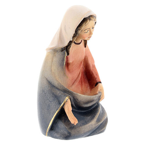 Holy Mary, stylised wooden Nativity Scene of 14 cm, Val Gardena 3