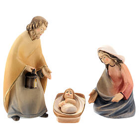 Holy Family for stylized Nativity Scene of 14 cm Val Gardena wood
