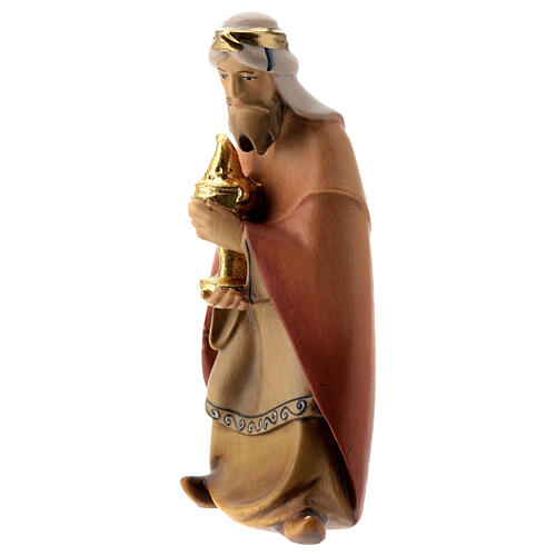Wise man standing for stylized Nativity Scene of 14 cm Val Gardena wood 2