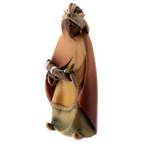 Moor Wise Man for stylized Nativity Scene of 14 cm Val Gardena wood