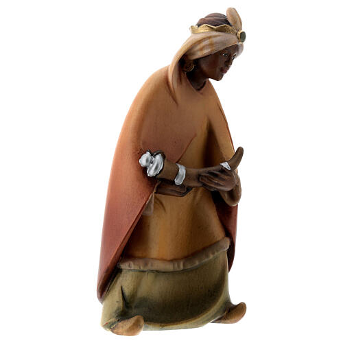 Moor Wise Man for stylized Nativity Scene of 14 cm Val Gardena wood 3