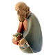 Wise Man on his knees for stylized Nativity Scene of 14 cm Val Gardena wood s2