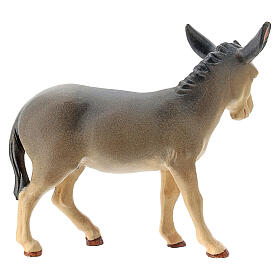 Burro para presépio madeira Val Gardena estilizado com figuras altura média 14 cm