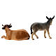 Ox and donkey for stylized Nativity Scene of 14 cm Val Gardena wood s2