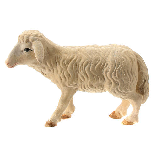 Schaf aus Holz für Krippe von 14 cm, Grödnertal 1