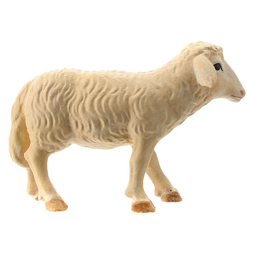 Schaf aus Holz für Krippe von 14 cm, Grödnertal 2