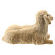 Liegendes Schaf aus Holz für Krippe von 14 cm, Grödnertal s2