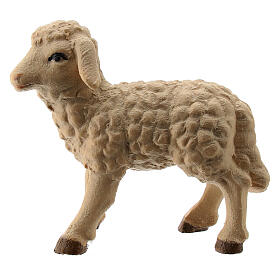 Standing lamb for stylized Nativity Scene 14 cm Val Gardena wood