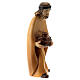 Shepherd with jar for stylized Nativity Scene 14 cm Val Gardena wood s3