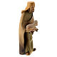 Pastor com cordeiro nas mãos para presépio madeira Val Gardena estilizado com figuras altura média 14 cm s3