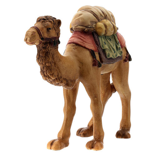 Camelo com cameleiro para presépio madeira Val Gardena estilizado com figuras altura média 14 cm 3