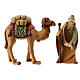 Camelo com cameleiro para presépio madeira Val Gardena estilizado com figuras altura média 14 cm s1