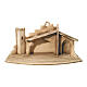 Stylised Nativity hut 14 cm wooden tower Val Gardena 78x35x35 cm s1