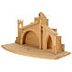 Stable for stylized Nativity Scene 14 cm with tower 80x35x35 cm Val Gardena wood s3