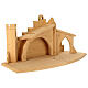 Stable for stylized Nativity Scene 14 cm with tower 80x35x35 cm Val Gardena wood s5