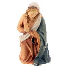 Virgem Maria figura madeira para presépio Val Gardena Raffaello com personagens altura média 15 cm