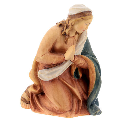 Virgem Maria figura madeira para presépio Val Gardena Raffaello com personagens altura média 15 cm 3