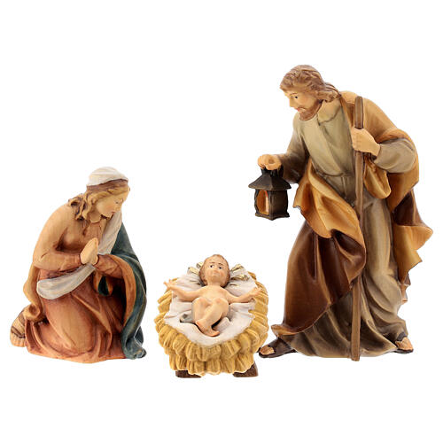 Christi Geburt aus bemaltem Holz vom Grődnertal fűr Raffaello Weihnachtskrippe, 15 cm 1