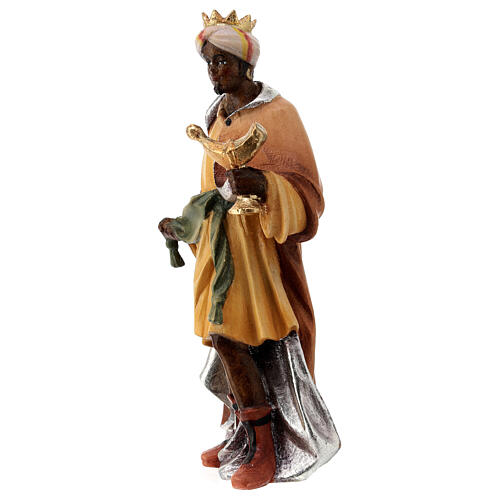 Heiliger König aus Holz für Raffaello-Krippe von 15 cm, Grödnertal 3