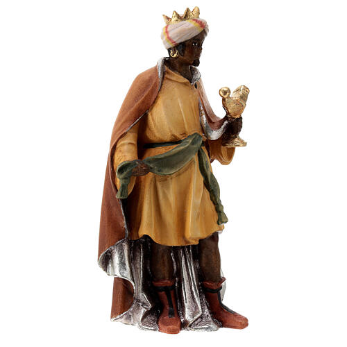 Król Mędrców czarnoskóry z kadzidłem, szopka Raffaello, Val Gardena 4