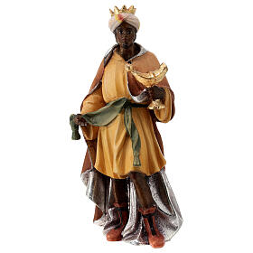 Moor Wise Man with incense 15 cm wood "Raphael" Nativity Scene from Val Gardena