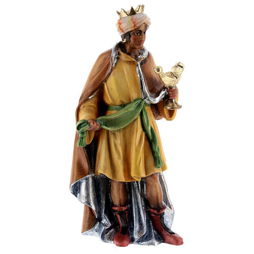 Drei Heiligen König aus Holz für 15 cm hohe Raffaello-Krippe, Grödnertal 8