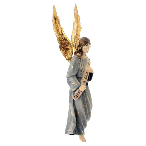 Anjo Gloria para presépio madeira Val Gardena Raffaello com figuras altura média 15 cm 3
