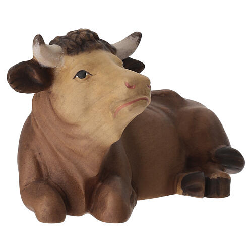 Boi e burro para presépio madeira Val Gardena Raffaello com figuras altura média 15 cm 3