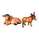 Ox and donkey for "Raphael" Nativity Scene of 15 cm Val Gardena wood s1