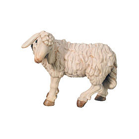 Stehendes Schaf aus Holz für 15 cm hohe Raffaello-Krippe, Grödnertal