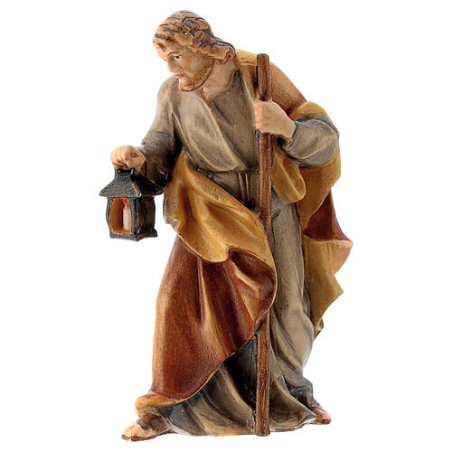 Saint Joseph pour crèche Raphaël 12 cm bois Val Gardena 2