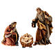 Holy Family set of 3 for "Raphael" wood Nativity Scene 12 cm Val Gardena s1