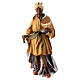 Heiliger König aus Holz für 12 cm hohe Raffaello-Krippe, Grödnertal s1