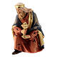 Wise King on his knees for "Raphael" wood Nativity Scene 12 cm Val Gardena s2