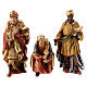 Drei Heiligen König aus Holz für 12 cm hohe Raffaello-Krippe, Grödnertal s1