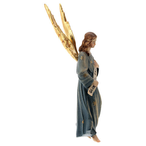 Anjo Gloria para presépio madeira Val Gardena Raffaello com figuras altura média 12 cm 3