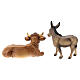 Ox and donkey for "Raphael" wood Nativity Scene 12 cm Val Gardena s4