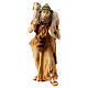 Pastor carregando ovelha nos ombros para presépio madeira Val Gardena Raffaello com figuras altura média 12 cm s1