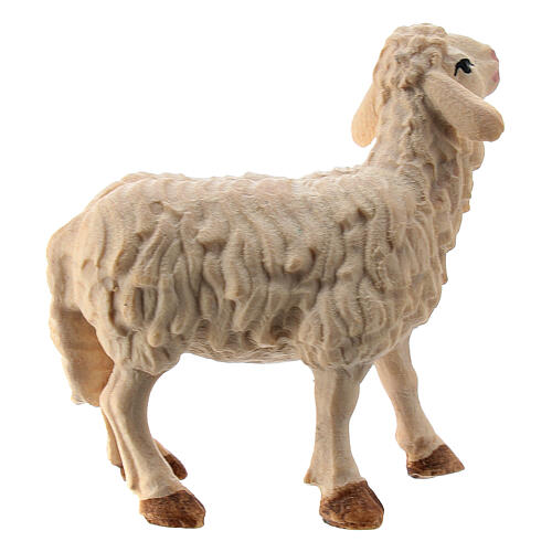 Mouton debout crèche Raphaël bois Val Gardena 12 cm 2