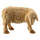 Mouton debout tête à droite crèche Raphaël 12 cm bois Val Gardena s1