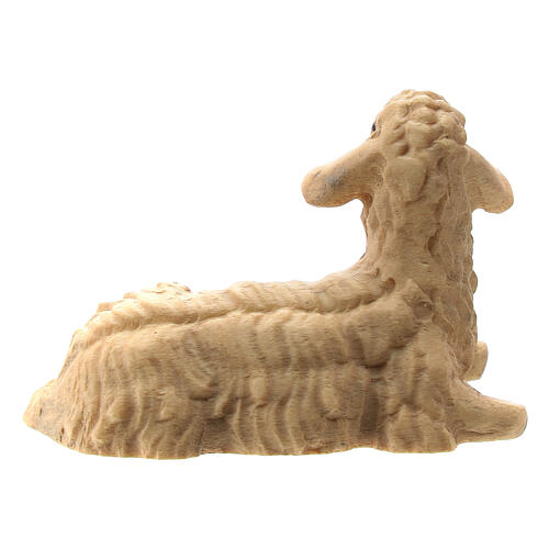 Schaf liegend aus Holz für 12 cm hohe Raffaello-Krippe, Grödnertal 2