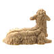 Schaf liegend aus Holz für 12 cm hohe Raffaello-Krippe, Grödnertal s2